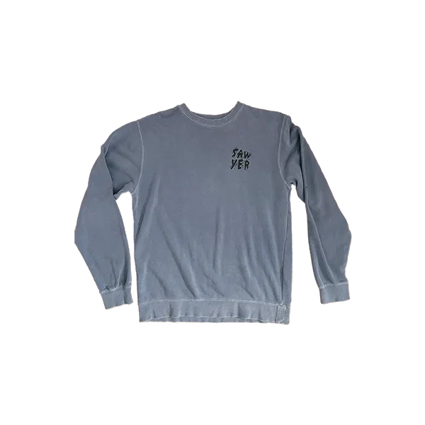 Sawyer Logo Crew - Blue Gray